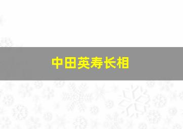 中田英寿长相