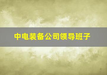 中电装备公司领导班子