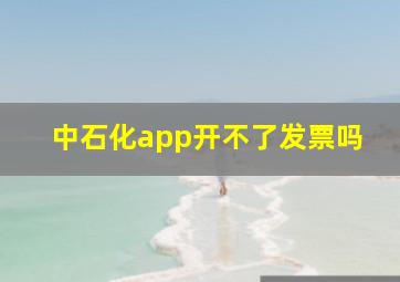 中石化app开不了发票吗