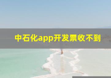 中石化app开发票收不到