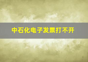 中石化电子发票打不开