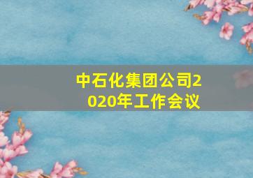 中石化集团公司2020年工作会议