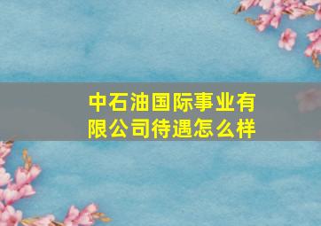 中石油国际事业有限公司待遇怎么样