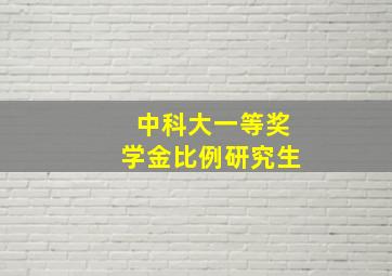 中科大一等奖学金比例研究生