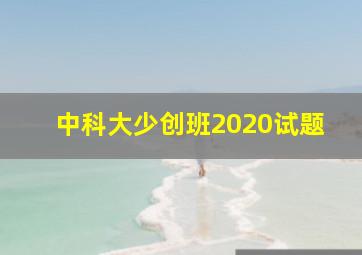 中科大少创班2020试题