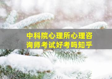 中科院心理所心理咨询师考试好考吗知乎