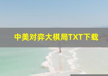 中美对弈大棋局TXT下载