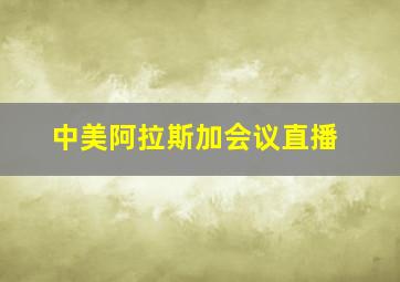 中美阿拉斯加会议直播