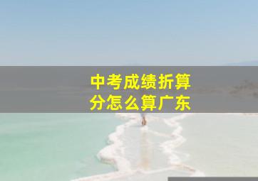 中考成绩折算分怎么算广东