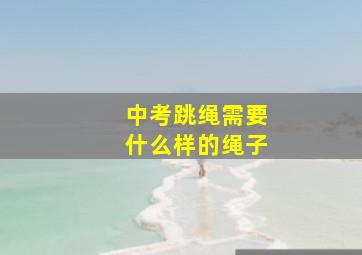 中考跳绳需要什么样的绳子