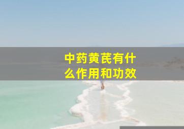 中药黄芪有什么作用和功效