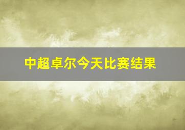 中超卓尔今天比赛结果