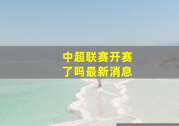 中超联赛开赛了吗最新消息