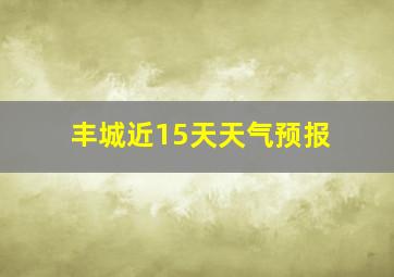 丰城近15天天气预报