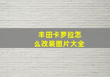 丰田卡罗拉怎么改装图片大全