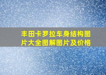 丰田卡罗拉车身结构图片大全图解图片及价格