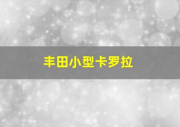 丰田小型卡罗拉