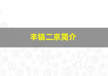 丰镐二京简介