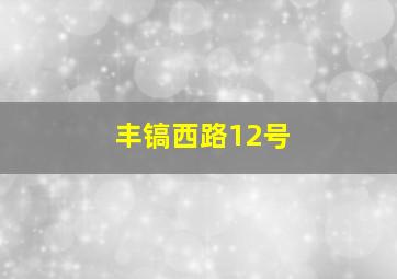 丰镐西路12号