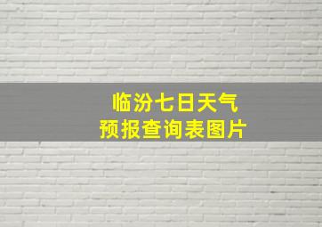 临汾七日天气预报查询表图片