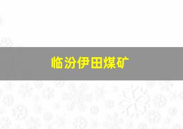 临汾伊田煤矿