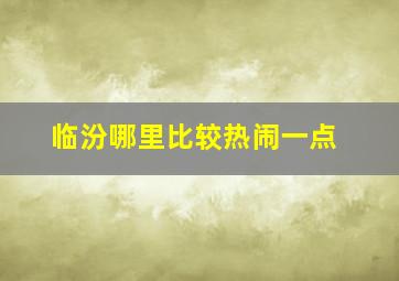 临汾哪里比较热闹一点