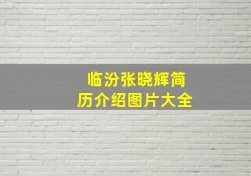 临汾张晓辉简历介绍图片大全