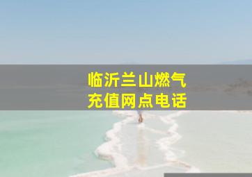 临沂兰山燃气充值网点电话