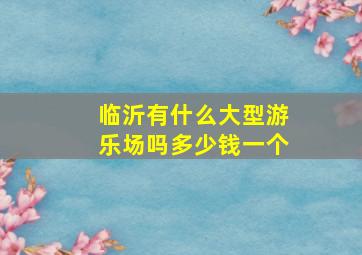 临沂有什么大型游乐场吗多少钱一个