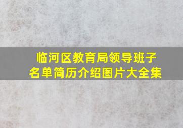 临河区教育局领导班子名单简历介绍图片大全集