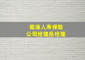 临漳人寿保险公司经理岳经理