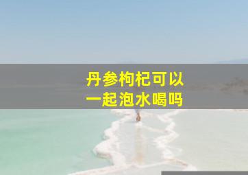 丹参枸杞可以一起泡水喝吗