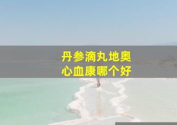 丹参滴丸地奥心血康哪个好