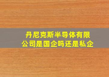 丹尼克斯半导体有限公司是国企吗还是私企