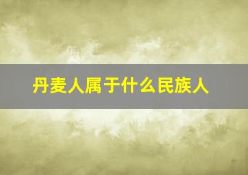 丹麦人属于什么民族人