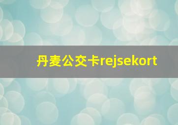 丹麦公交卡rejsekort