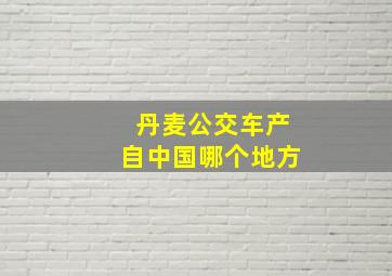 丹麦公交车产自中国哪个地方