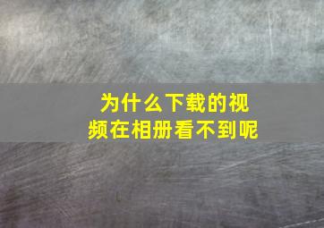 为什么下载的视频在相册看不到呢