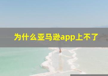 为什么亚马逊app上不了