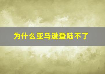 为什么亚马逊登陆不了