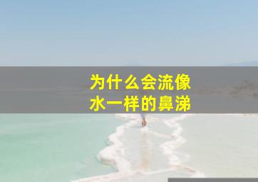 为什么会流像水一样的鼻涕