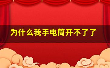 为什么我手电筒开不了了