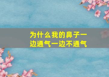 为什么我的鼻子一边通气一边不通气