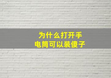 为什么打开手电筒可以装傻子