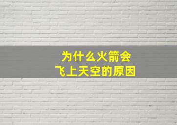 为什么火箭会飞上天空的原因