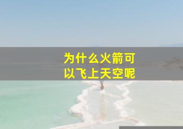 为什么火箭可以飞上天空呢