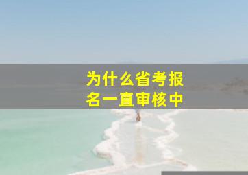 为什么省考报名一直审核中