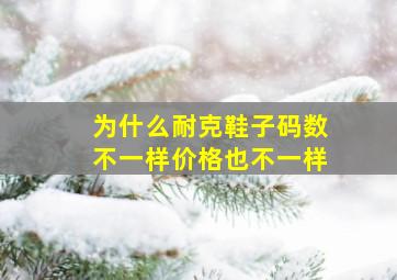 为什么耐克鞋子码数不一样价格也不一样