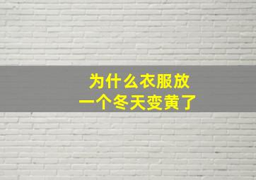 为什么衣服放一个冬天变黄了