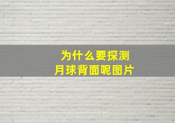 为什么要探测月球背面呢图片